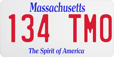MA license plate 134TM0