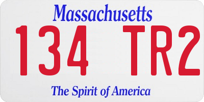 MA license plate 134TR2
