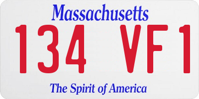 MA license plate 134VF1
