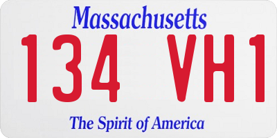 MA license plate 134VH1