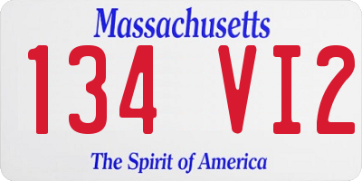 MA license plate 134VI2