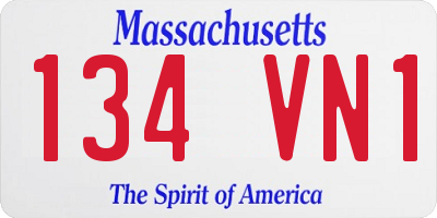 MA license plate 134VN1