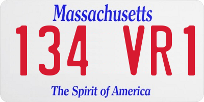 MA license plate 134VR1