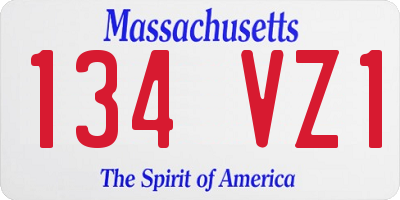 MA license plate 134VZ1