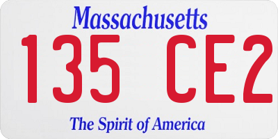 MA license plate 135CE2