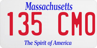 MA license plate 135CM0