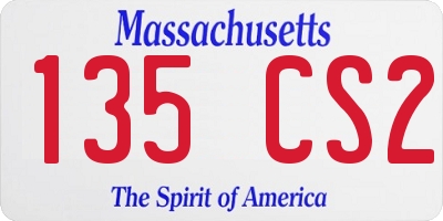 MA license plate 135CS2