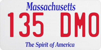 MA license plate 135DM0