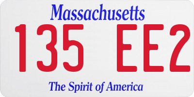 MA license plate 135EE2
