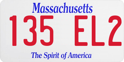 MA license plate 135EL2