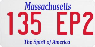 MA license plate 135EP2