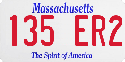 MA license plate 135ER2
