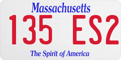 MA license plate 135ES2