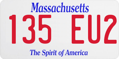 MA license plate 135EU2