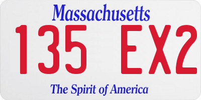 MA license plate 135EX2