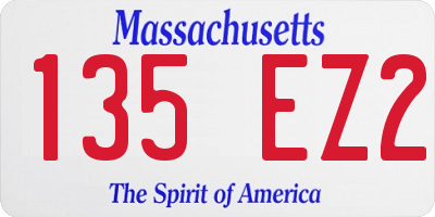 MA license plate 135EZ2