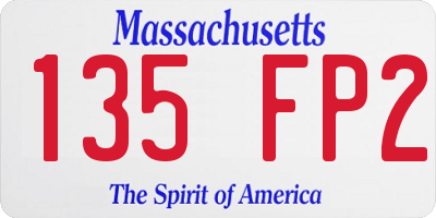 MA license plate 135FP2