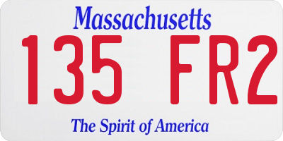 MA license plate 135FR2