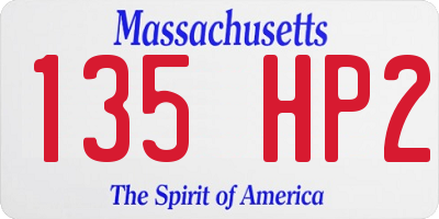 MA license plate 135HP2
