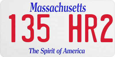 MA license plate 135HR2