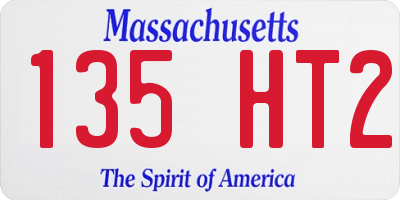 MA license plate 135HT2