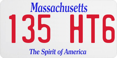 MA license plate 135HT6