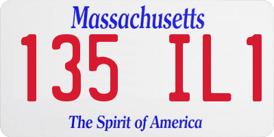 MA license plate 135IL1