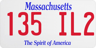 MA license plate 135IL2