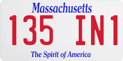 MA license plate 135IN1