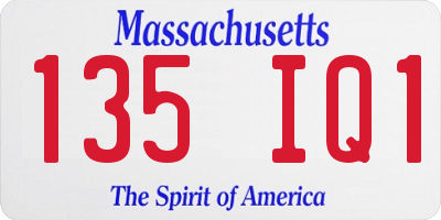 MA license plate 135IQ1