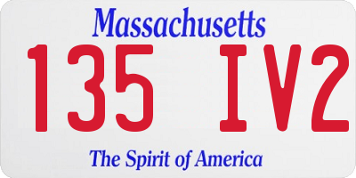 MA license plate 135IV2