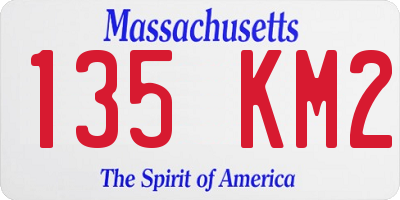 MA license plate 135KM2