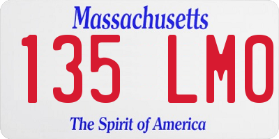 MA license plate 135LM0