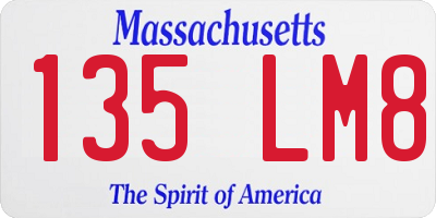 MA license plate 135LM8