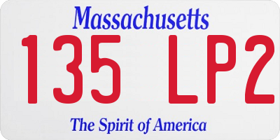 MA license plate 135LP2