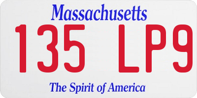 MA license plate 135LP9