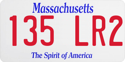 MA license plate 135LR2