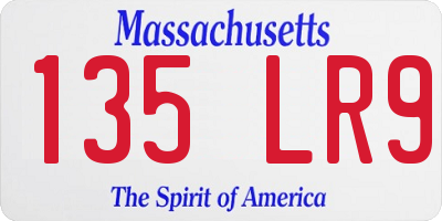 MA license plate 135LR9