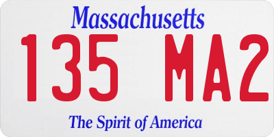 MA license plate 135MA2