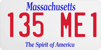 MA license plate 135ME1