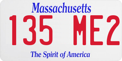 MA license plate 135ME2