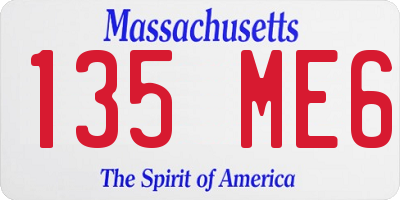 MA license plate 135ME6