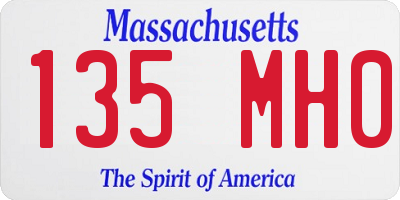 MA license plate 135MH0