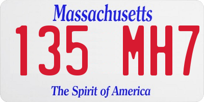 MA license plate 135MH7