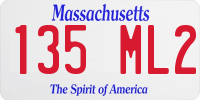 MA license plate 135ML2