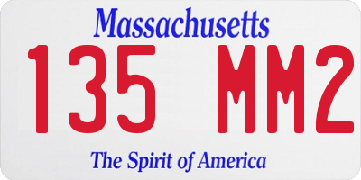MA license plate 135MM2