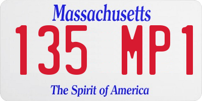 MA license plate 135MP1