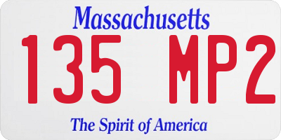 MA license plate 135MP2