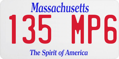 MA license plate 135MP6