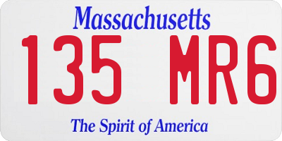MA license plate 135MR6